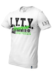 District Logo Graphic T-Shirt White Green - Loyalty Vibes