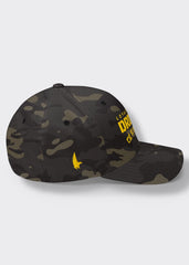 Drill It Til It Squirts Fitted Hat - Black Camo/Gold - Side - Loyalty Vibes