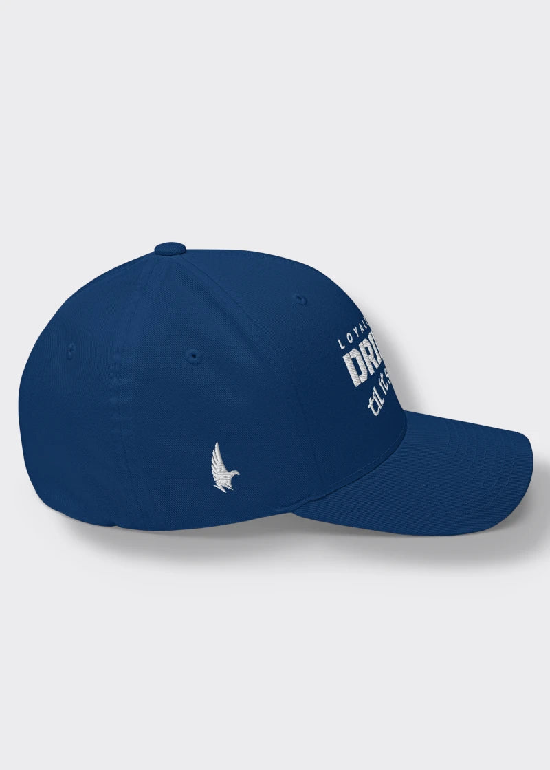 Drill It Til It Squirts Fitted Hat - Blue - Side - Loyalty Vibes