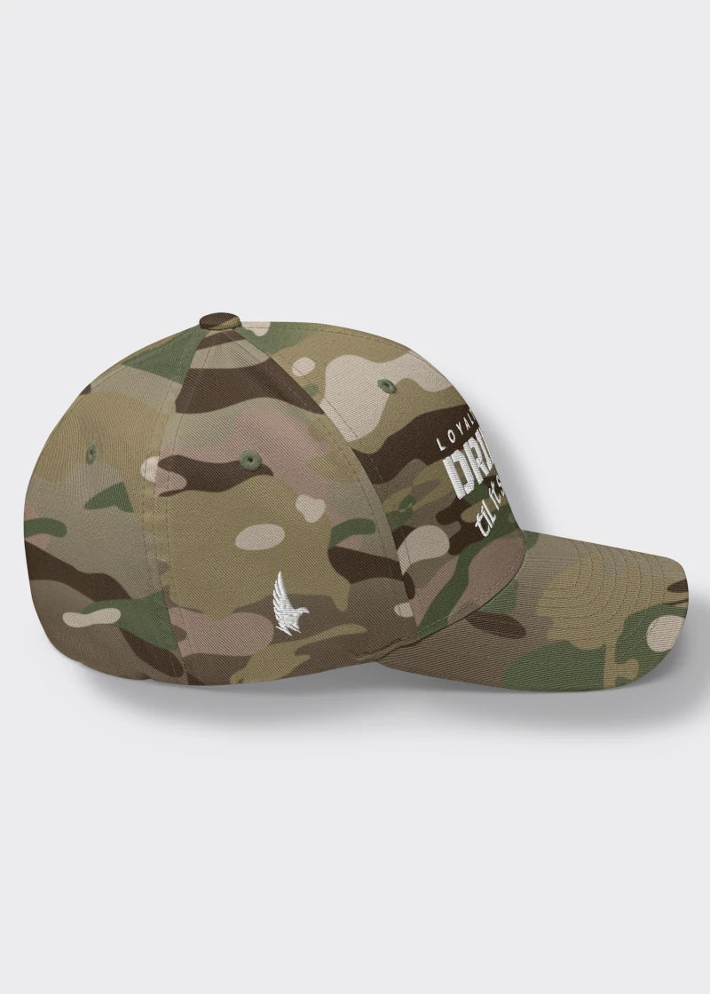 Drill It Til It Squirts Fitted Hat - Camo - Side - Loyalty Vibes