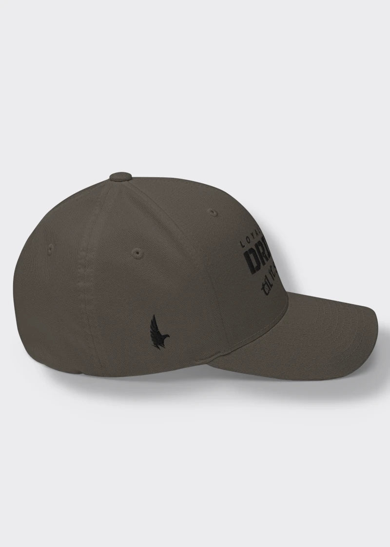 Drill It Til It Squirts Fitted Hat - Charcoal Grey/Black - Side - Loyalty Vibes