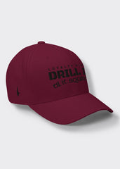 Drill It Til It Squirts Fitted Hat - Maroon/Black - Loyalty Vibes