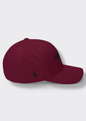 Drill It Til It Squirts Fitted Hat - Maroon/Black - Side - Loyalty Vibes