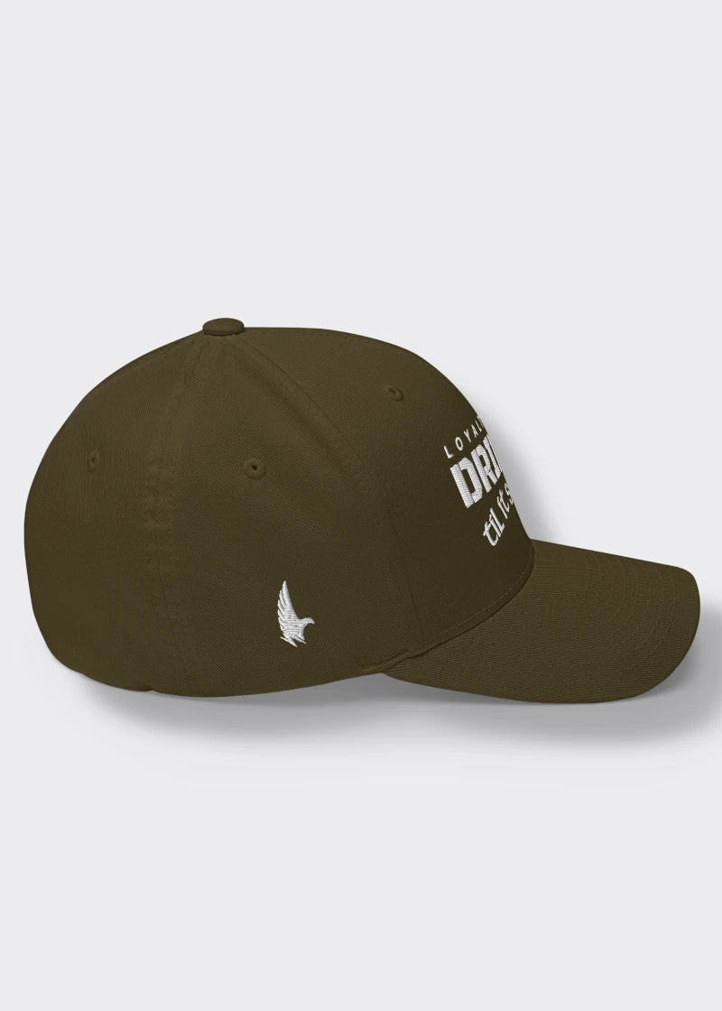 Drill It Til It Squirts Fitted Hat - Military Green - Side - Loyalty Vibes