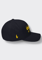 Drill It Til It Squirts Fitted Hat - Navy Blue/Gold - Side - Loyalty Vibes