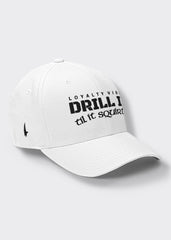 Drill It Til It Squirts Fitted Hat - White - Loyalty Vibes