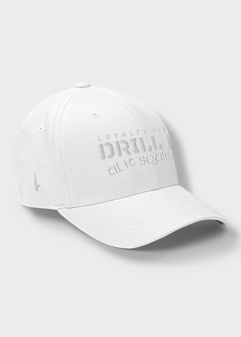 Drill It Til It Squirts Fitted Hat - Whiteout - Loyalty Vibes