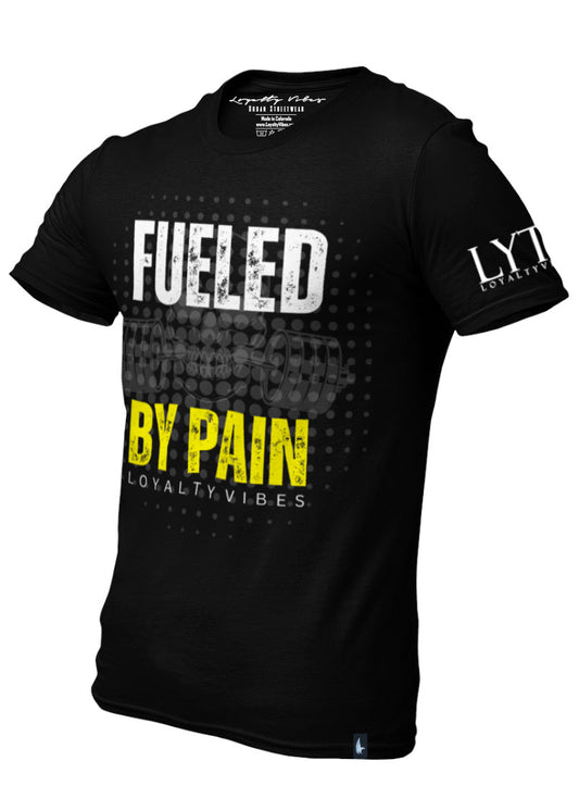 Loyalty Vibes Fueled By Pain T-Shirt Black Yellow - Loyalty Vibes