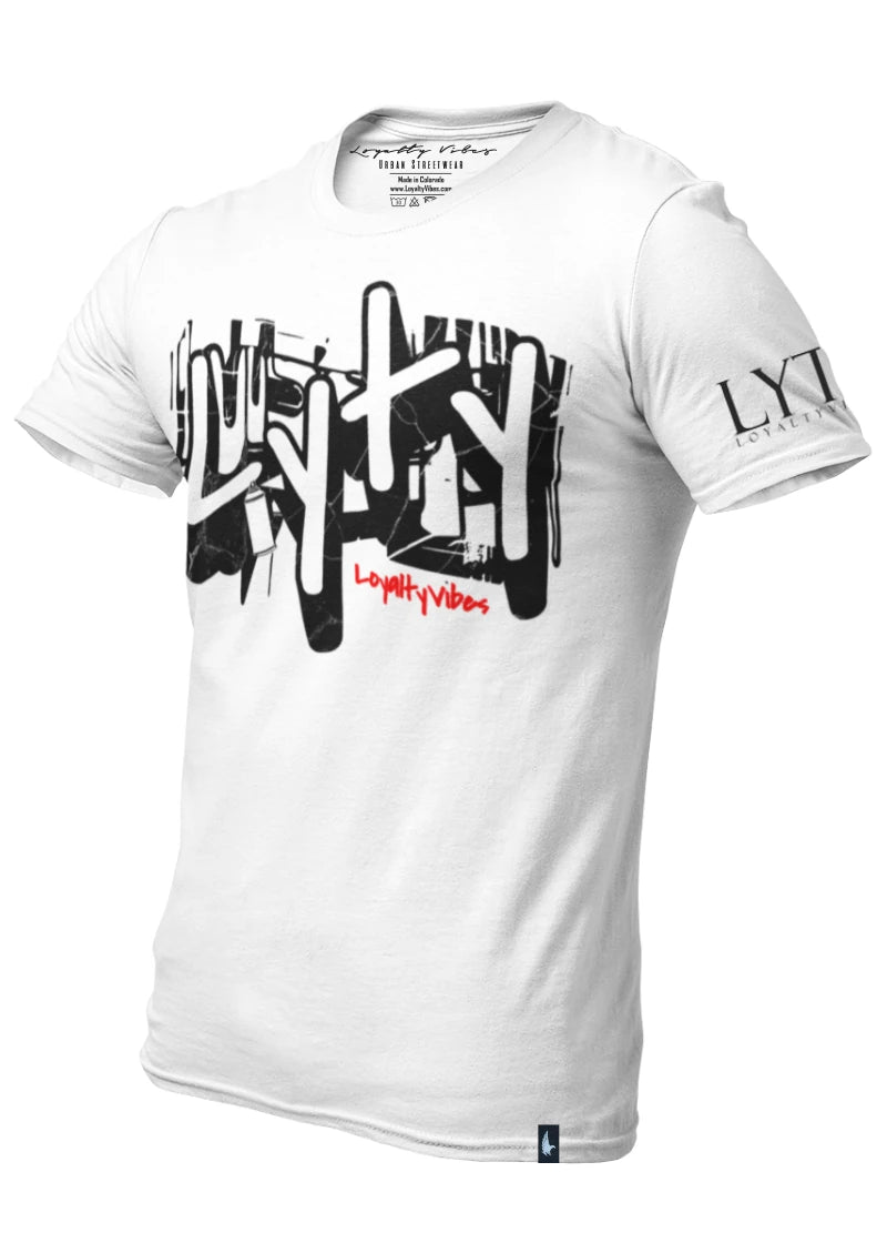 Graffiti T-Shirt White - Loyalty Vibes