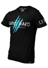 Loyalty Vibes Grind Hard T-Shirt Black Blue Men's - Loyalty Vibes