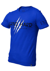 Loyalty Vibes Grind Hard T-Shirt Blue Men's - Loyalty Vibes