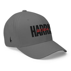 Harris 2024 Fitted Hat Gray Black - Loyalty Vibes