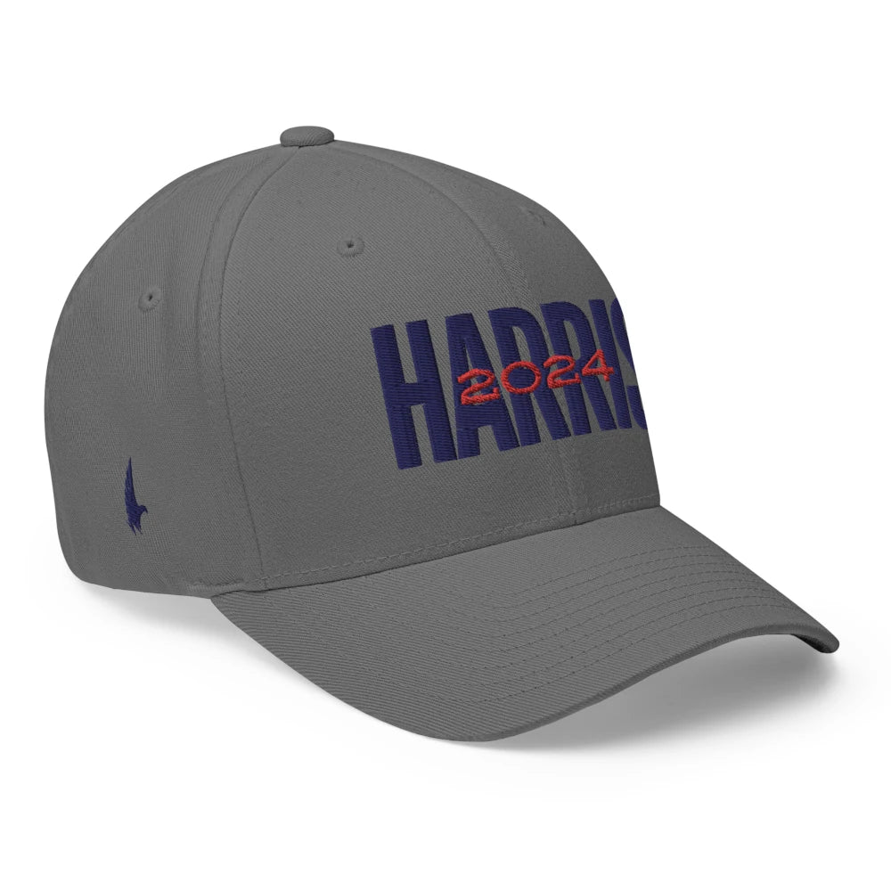 Harris 2024 Fitted Hat Gray Navy Blue - Loyalty Vibes