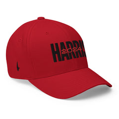 Harris 2024 Fitted Hat Red Black - Loyalty Vibes