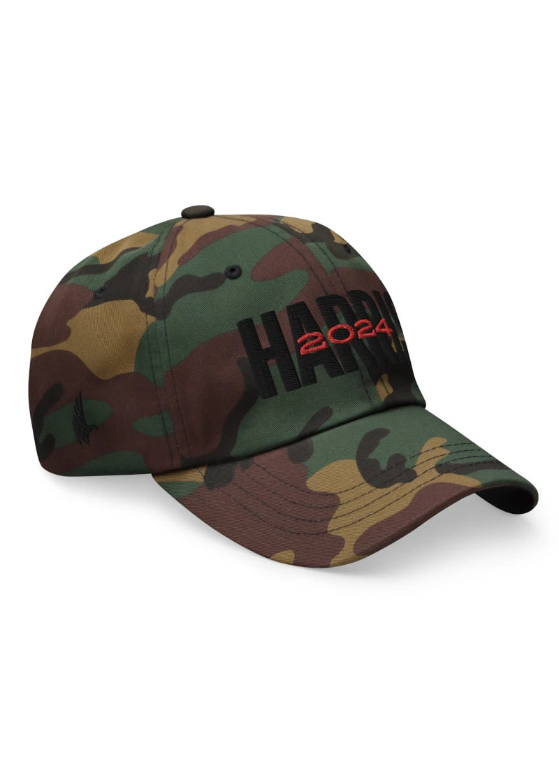 Loyalty Vibes Harris 2024 Hat Camo Black One size - Loyalty Vibes