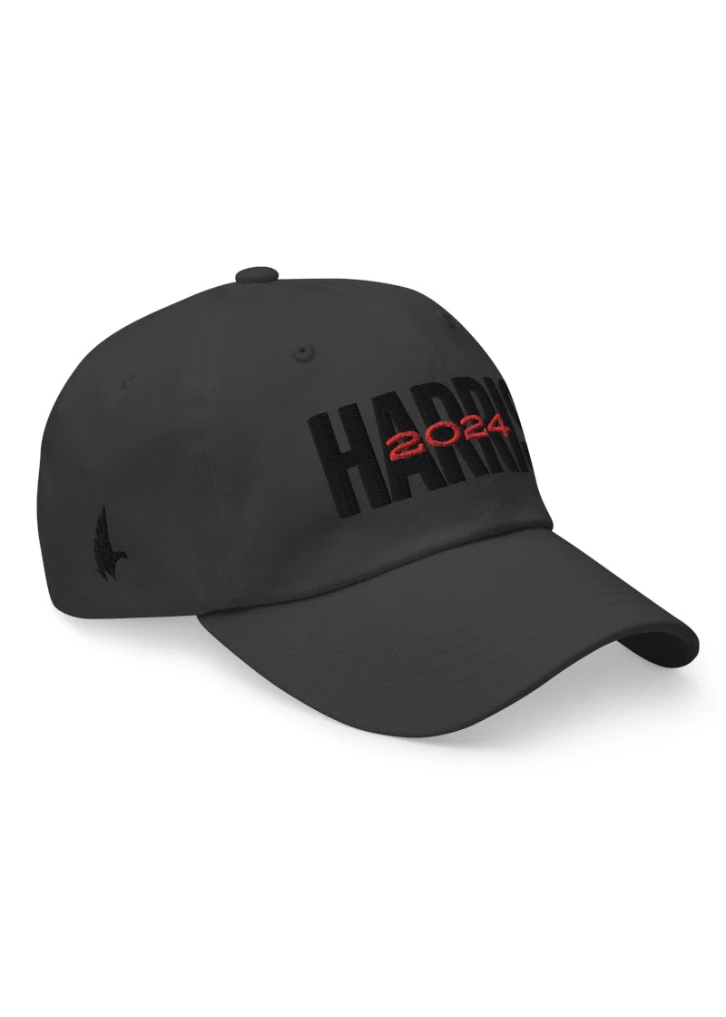 Loyalty Vibes Harris 2024 Hat Charcoal Gray Black One size - Loyalty Vibes