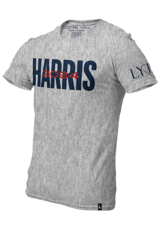 Loyalty Vibes Harris 2024 T-Shirt Heather Grey - Loyalty Vibes