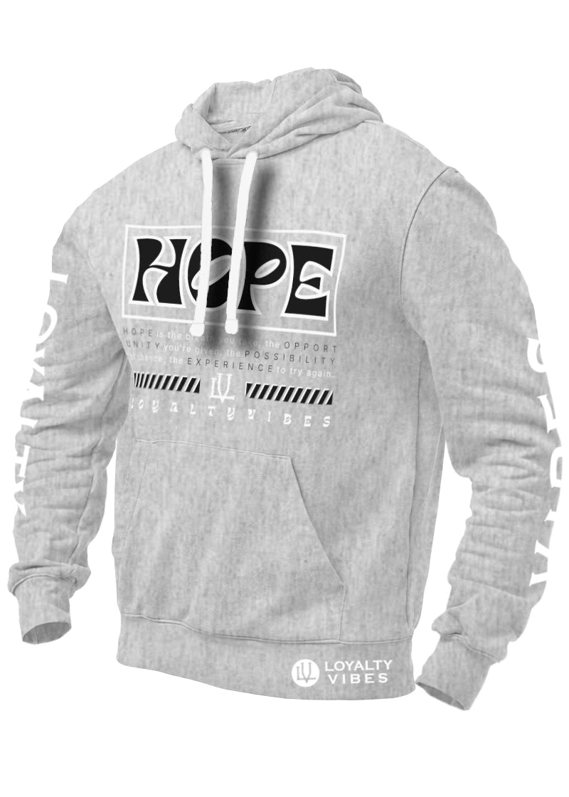 Hope Hoodie - Heather Grey/Black - Loyalty Vibes