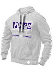 Hope Hoodie - Heather Grey/Navy Blue - Loyalty Vibes