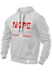 Hope Hoodie - Heather Grey/Red - Loyalty Vibes