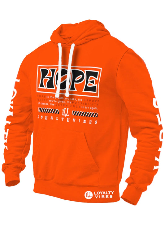 Hope Hoodie Orange - Loyalty Vibes