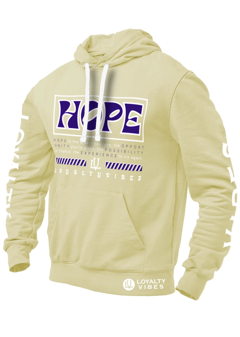 Hope Hoodie - Sandstone/Navy Blue - Loyalty Vibes