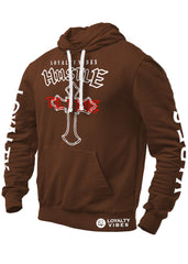 Hustle Til I Die Hoodie Brown Men's - Loyalty Vibes