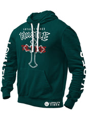 Hustle Til I Die Hoodie Caribbean Green Men's - Loyalty Vibes