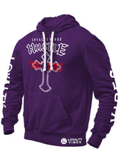 Hustle Til I Die Hoodie Purple Men's - Loyalty Vibes