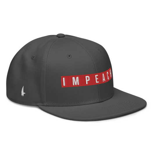 Impeach Snapback Hat Charcoal Grey Red OS - Loyalty Vibes