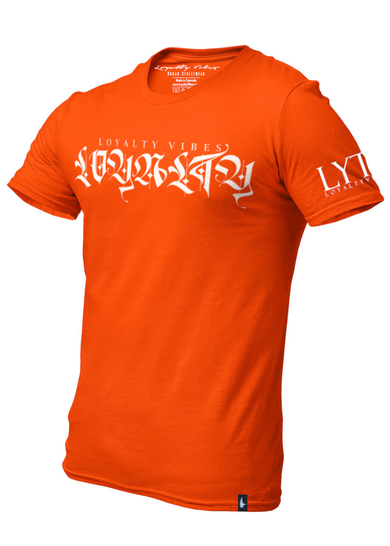 Independent T-Shirt Orange White - Loyalty Vibes
