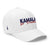 Kamala For President Fitted Hat White Navy Blue - Loyalty Vibes