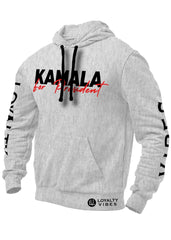 Kamala For President Hoodie Heather Grey - Loyalty Vibes