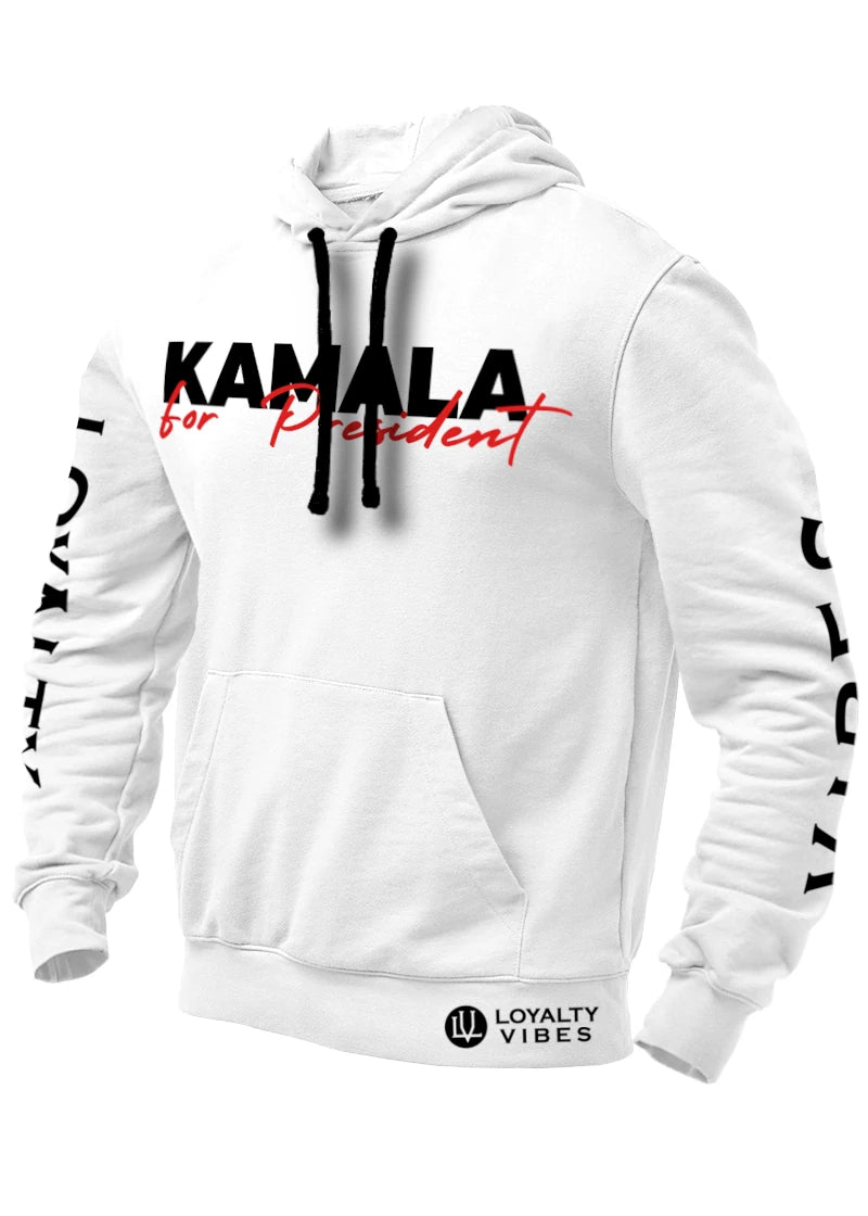 Kamala For President Hoodie White - Loyalty Vibes