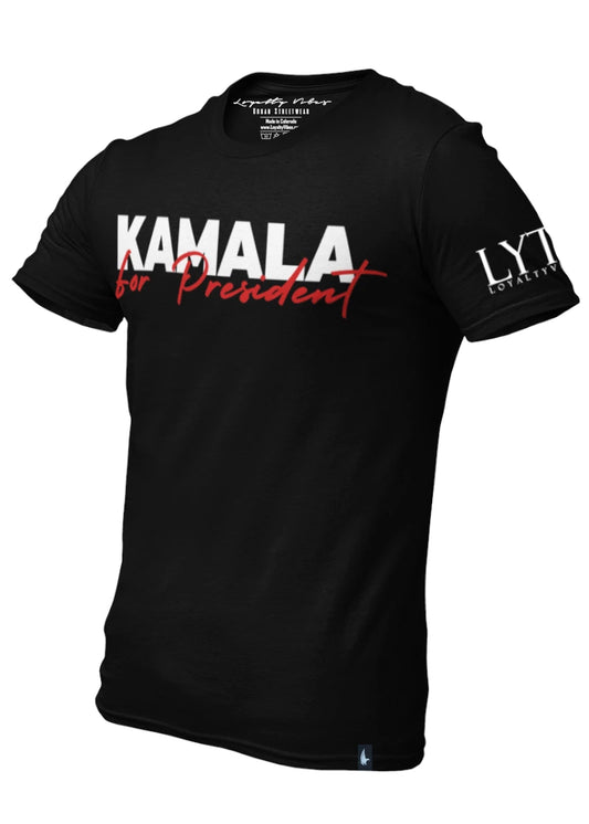 Loyalty Vibes Kamala For President T-Shirt Black - Loyalty Vibes