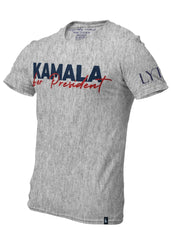 Kamala For President T-Shirt Heather Grey - Loyalty Vibes