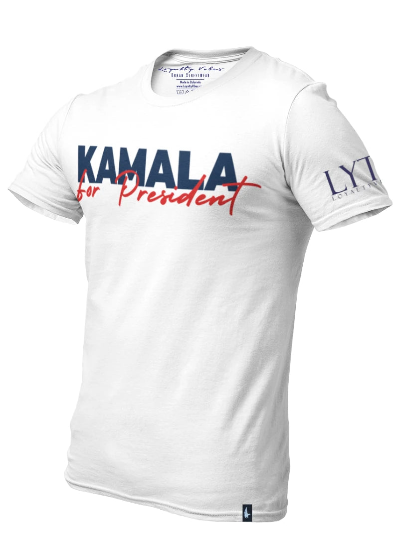 Kamala For President T-Shirt White - Loyalty Vibes