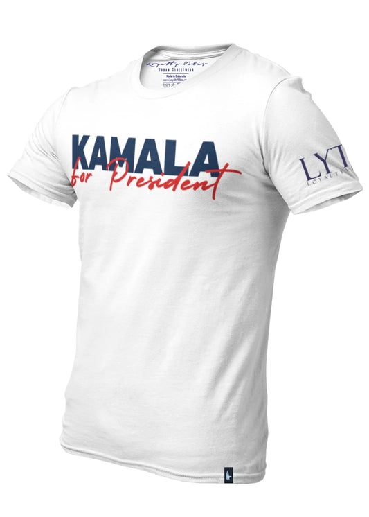 Loyalty Vibes Kamala For President T-Shirt White - Loyalty Vibes