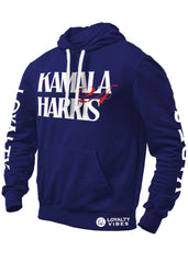 Kamala Harris 24 Hoodie Navy Blue - Loyalty Vibes