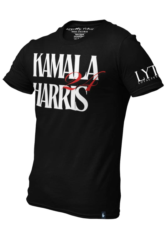 Loyalty Vibes Kamala Harris 24 T-Shirt Black - Loyalty Vibes