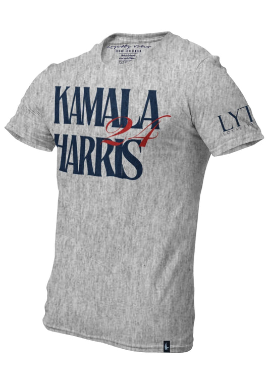 Kamala Harris 24 T-Shirt Heather Grey - Loyalty Vibes