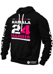 Kamala Harris For The People Hoodie Black White Pink - Loyalty Vibes