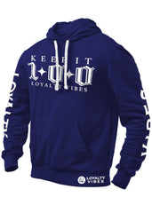 Loyalty Vibes Keep It 100 Hoodie Navy Blue Men's - Loyalty Vibes