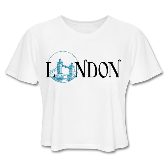 London Cropped Tee White - Loyalty Vibes