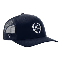 LOYALTY VIBES Crossover Trucker Hat Navy Blue OS - Loyalty Vibes