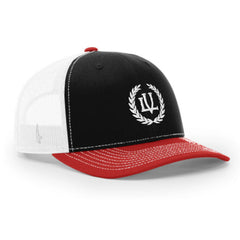 LOYALTY VIBES Crossover Trucker Hat White Black Red OS - Loyalty Vibes