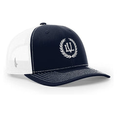 LOYALTY VIBES Crossover Trucker Hat White Navy Blue OS - Loyalty Vibes