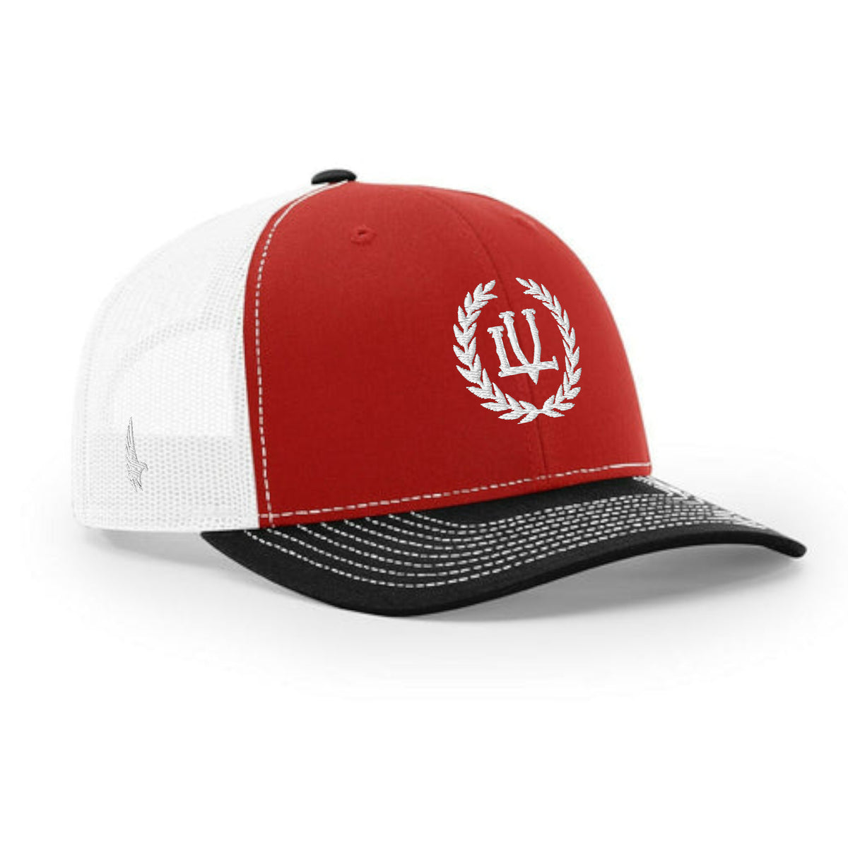 LOYALTY VIBES Crossover Trucker Hat White Red Black OS - Loyalty Vibes