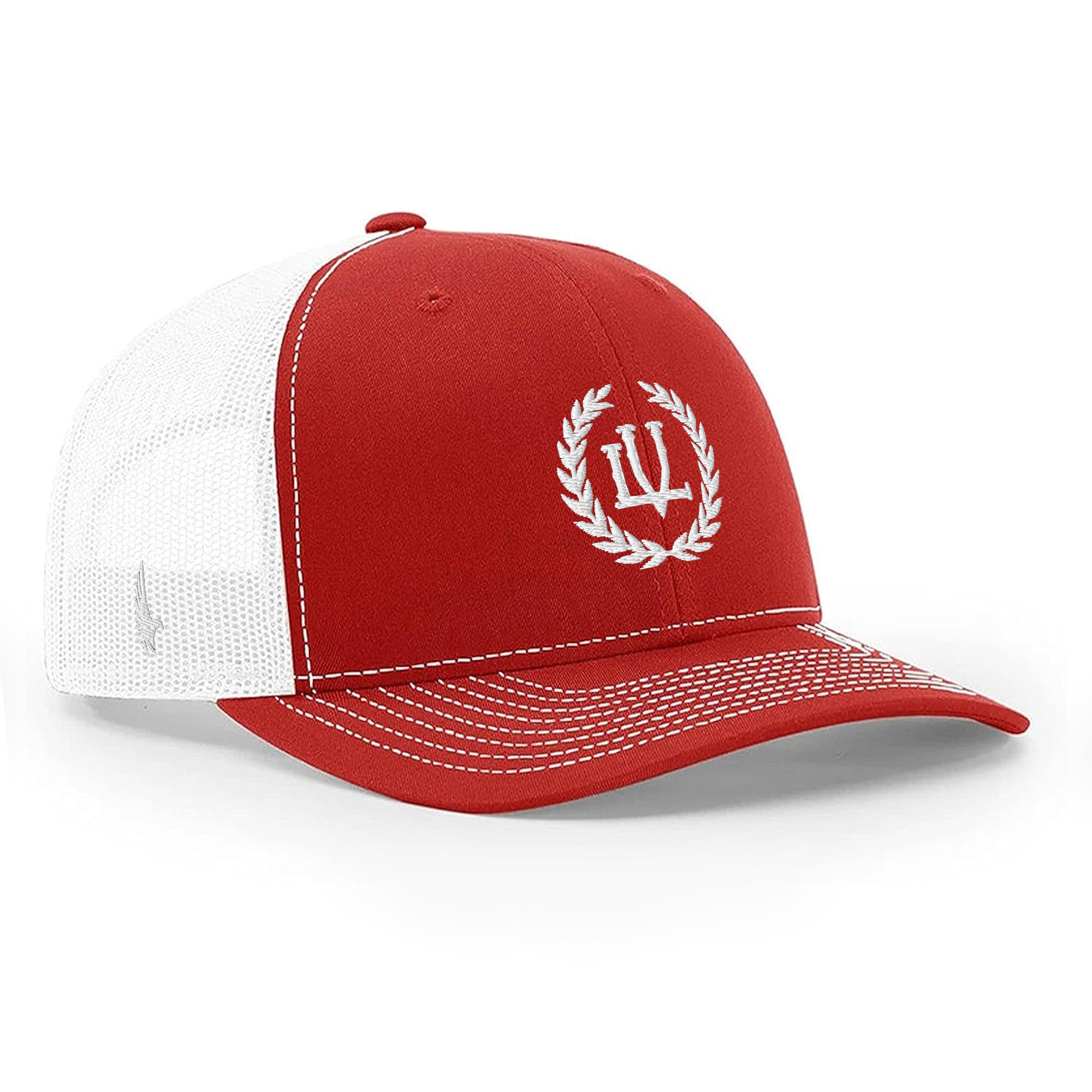 LOYALTY VIBES Crossover Trucker Hat White Red OS - Loyalty Vibes