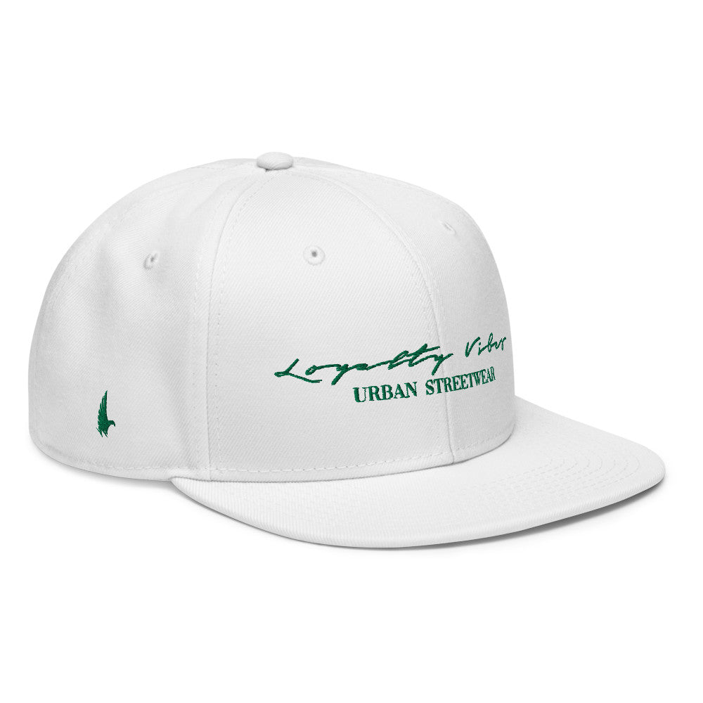 Loyalty Vibes Snapback Hat White Green OS - Loyalty Vibes